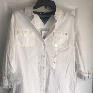 BRAND NEW Tommy Hilfiger white button up